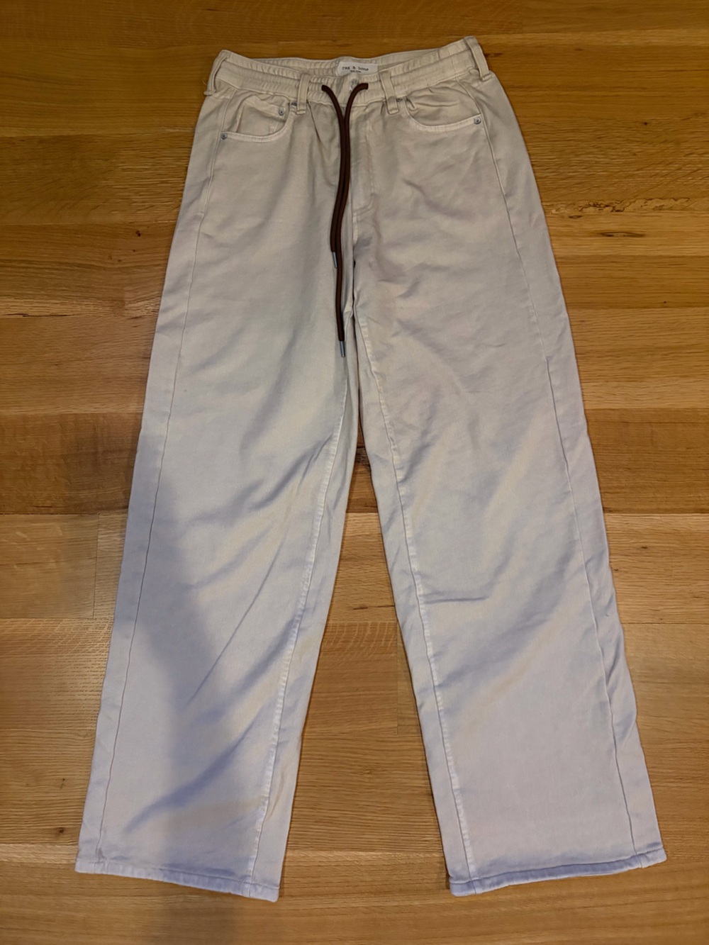 rag & bone Women’s Miramar Terry Sweatpant Jean Pants in Ecru